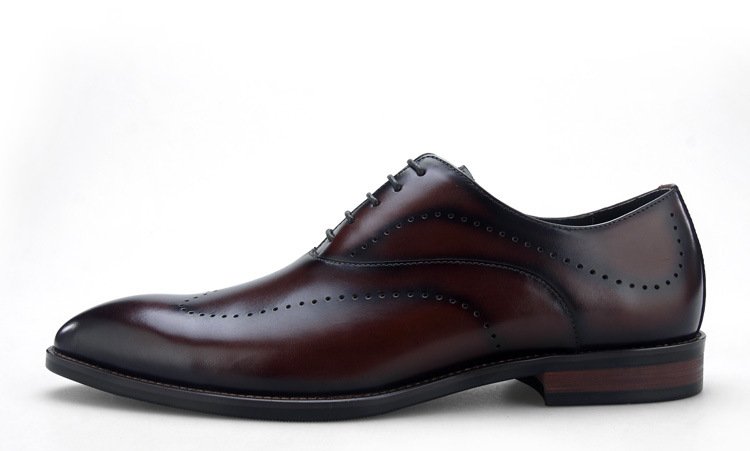 Handmade Full-Grain Genuine Leather Oxford Dress Shoes for Men - Premium Quality